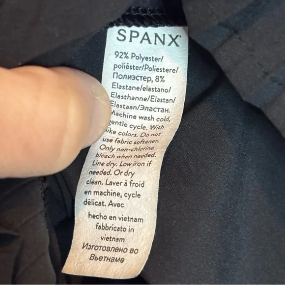 SPANX Black Yes Pleats Pleated Peplum Sleeveless Tank Top M - Picture 5 of 6